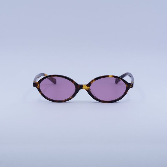 Miu Miu MU04ZSF VAU50D Sunglasses Honey Havana Oval Frame main image 13